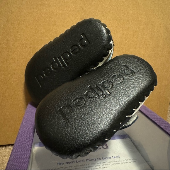 Pediped Josh Navy White Sneaker Size 0-6m - Picture 5 of 8